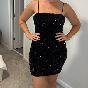 Forever 21 Black Sequin Mini Dress